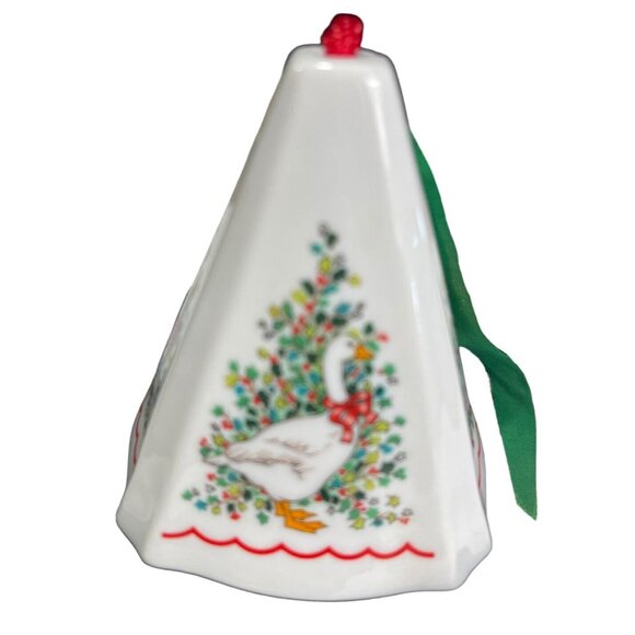 Vintage Jasco Porcelain Festive Goose Fragrant Christmas Tree Ornament - Picture 3 of 8